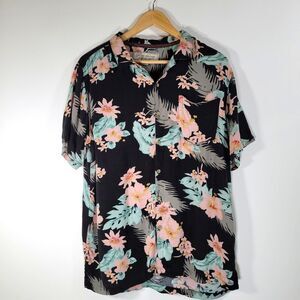 ROYAL HERITAGE Hawaiian Shirt Size L Soft Rayon Tropical Pastel